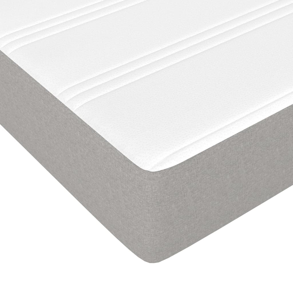 vidaXL Matelas de lit à ressorts ensachés Gris clair 80x200x20cm Tissu