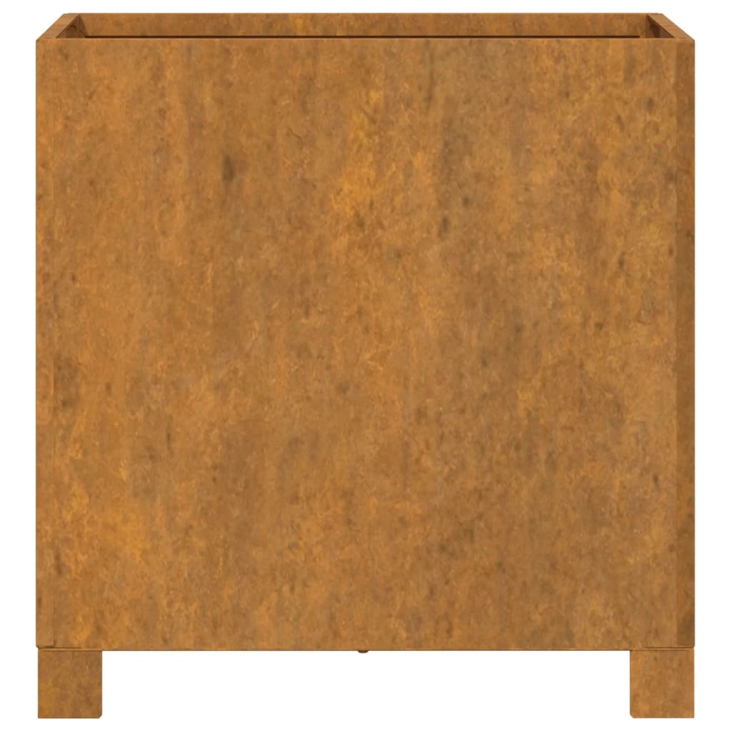 vidaXL Jardinières avec pieds 2 pcs Rouillé 42x40x43 cm Acier corten