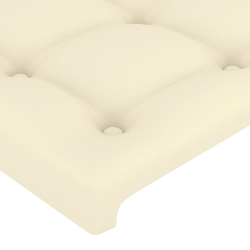 vidaXL Tête de lit avec oreilles Crème 103x23x78/88 cm Similicuir