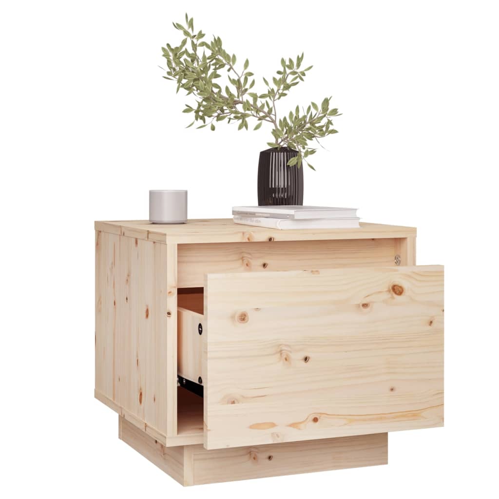 vidaXL Tables de chevet 2 pcs 35x34x32 cm Bois de pin solide