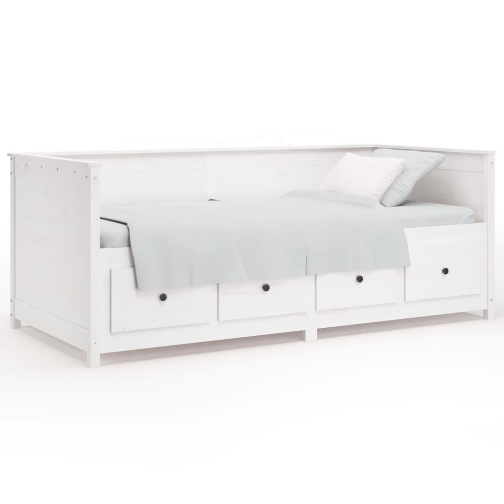 vidaXL Lit de jour sans matelas blanc 90x190 cm bois de pin massif