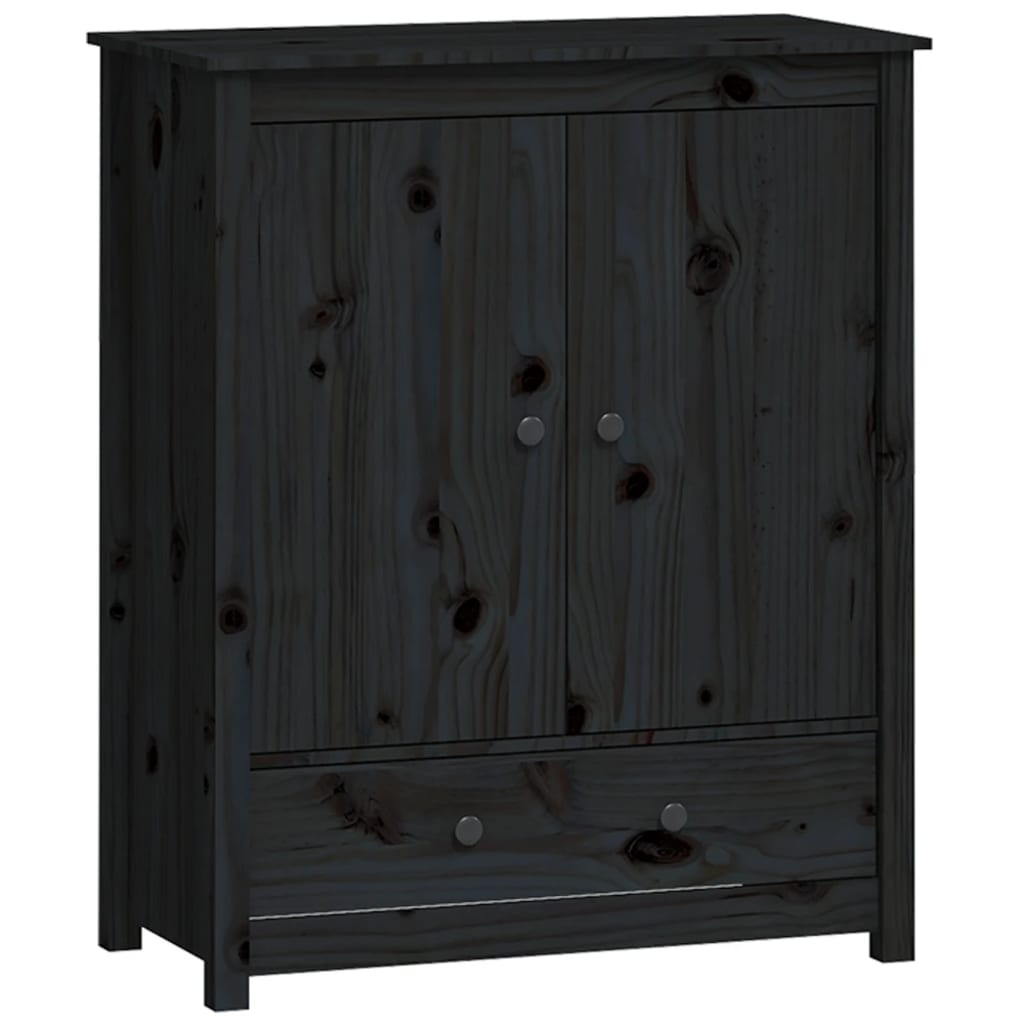 vidaXL Buffet Noir 83x41,5x100 cm Bois massif de pin