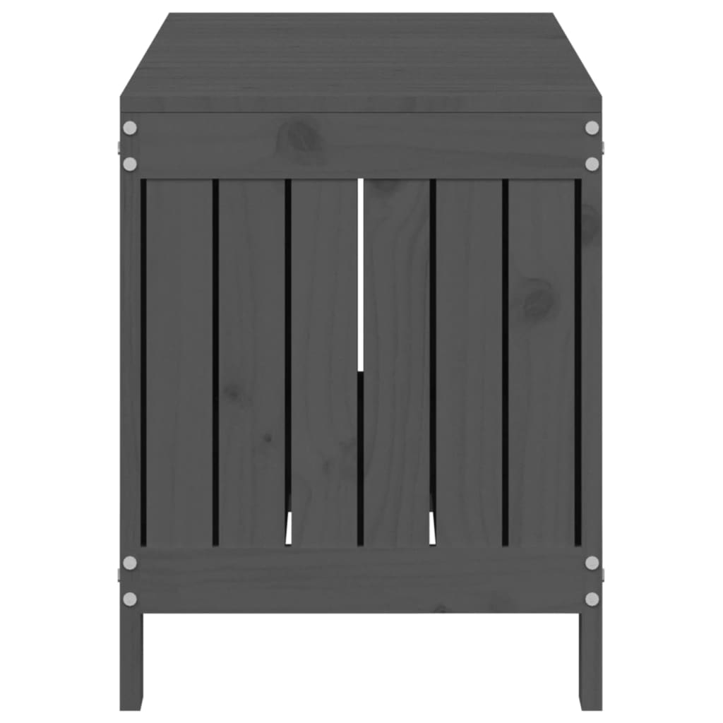 vidaXL Boîte de rangement de jardin Gris 108x42,5x54 cm Bois de pin