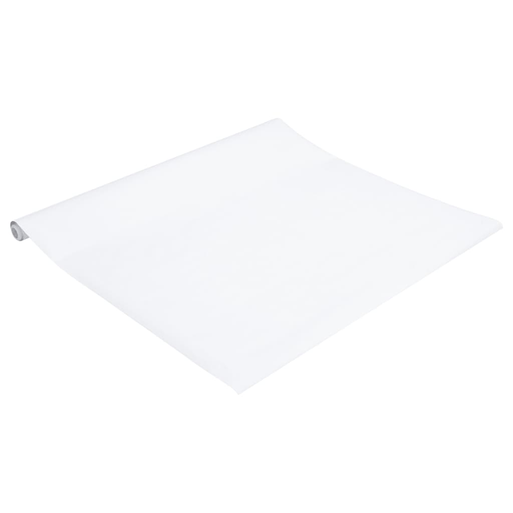 vidaXL Autocollants auto-adhésifs pour meuble blanc mat 90x500 cm PVC