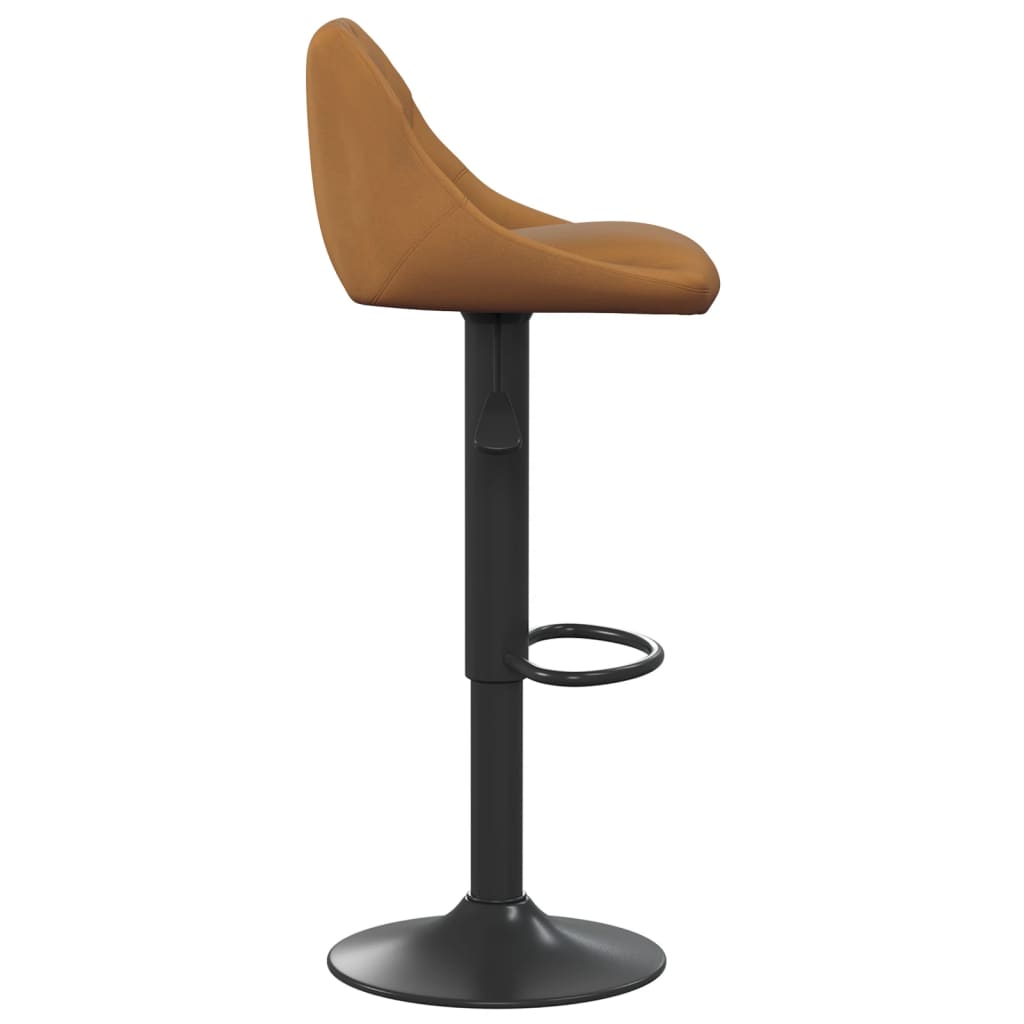 vidaXL Tabourets de bar lot de 2 marron velours