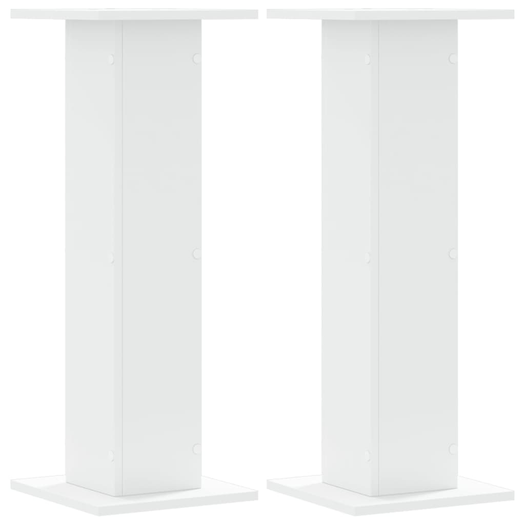 vidaXL Supports pour plantes 2 pcs blanc 30x30x80 cm bois d'ingénierie