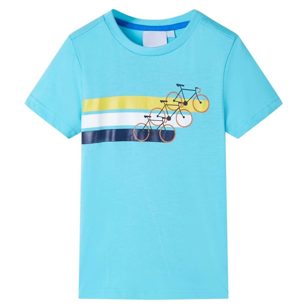 T-shirt pour enfants avec manches courtes aqua 128