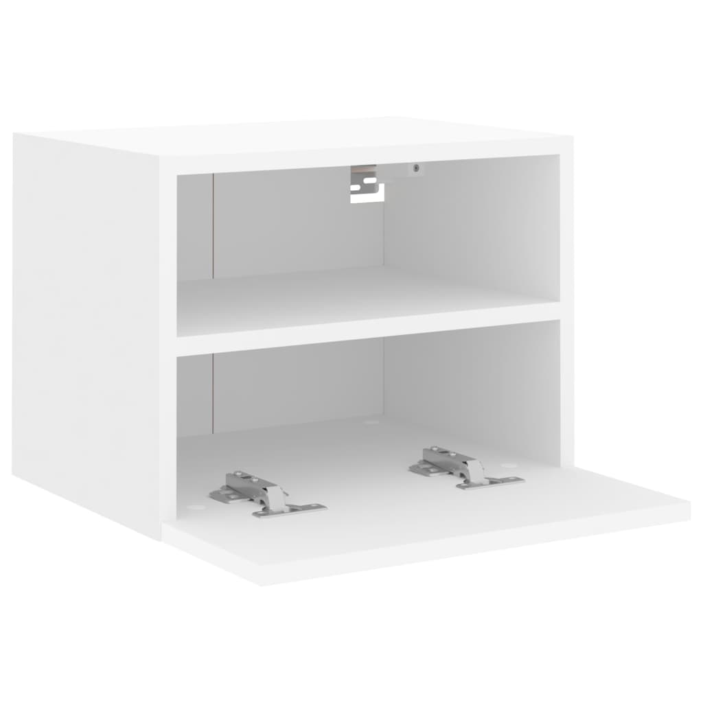 vidaXL Meubles TV muraux 2 pcs blanc 40x30x30 cm bois d'ingénierie