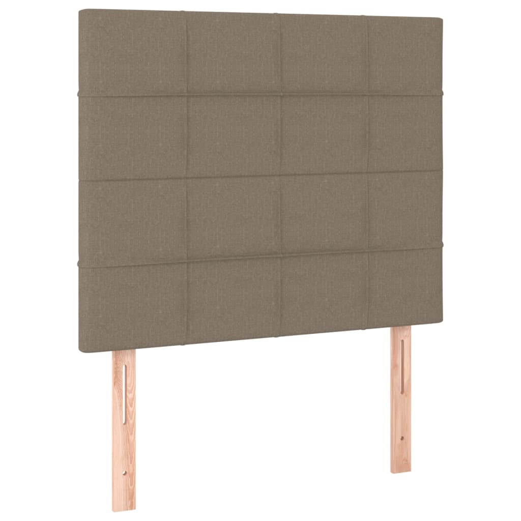 vidaXL Tête de lit à LED Taupe 100x5x118/128 cm Tissu