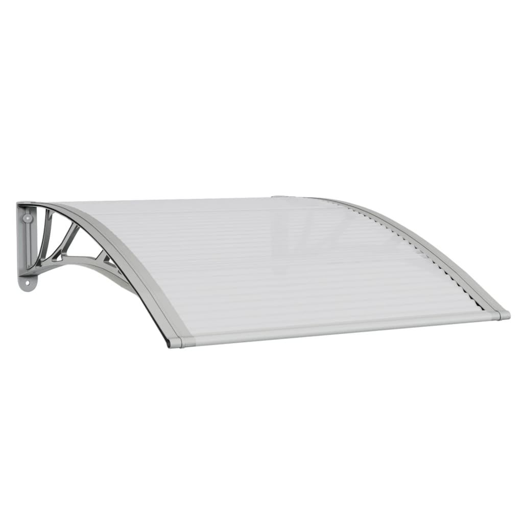 vidaXL Auvent de porte Gris et transparent 100x75 cm Polycarbonate