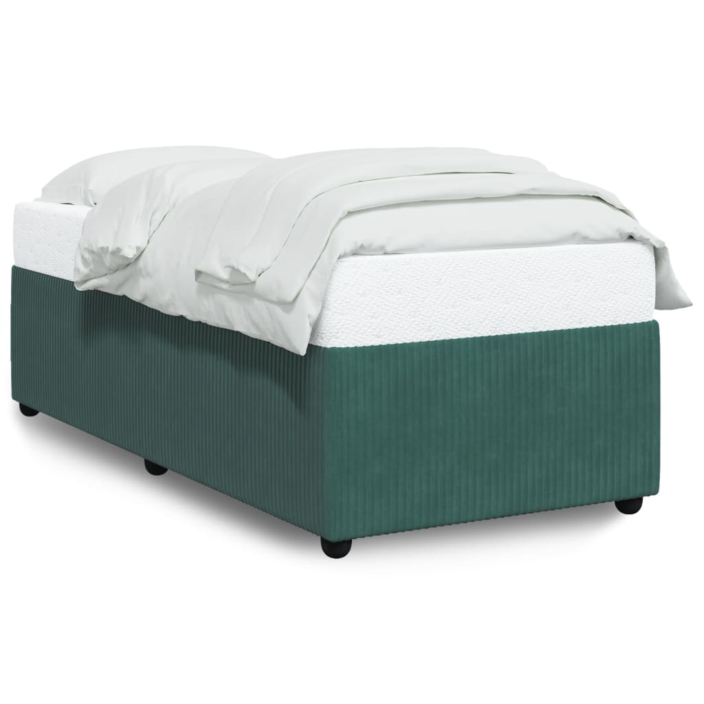 vidaXL Cadre de lit sans matelas vert foncé 80x200 cm velours