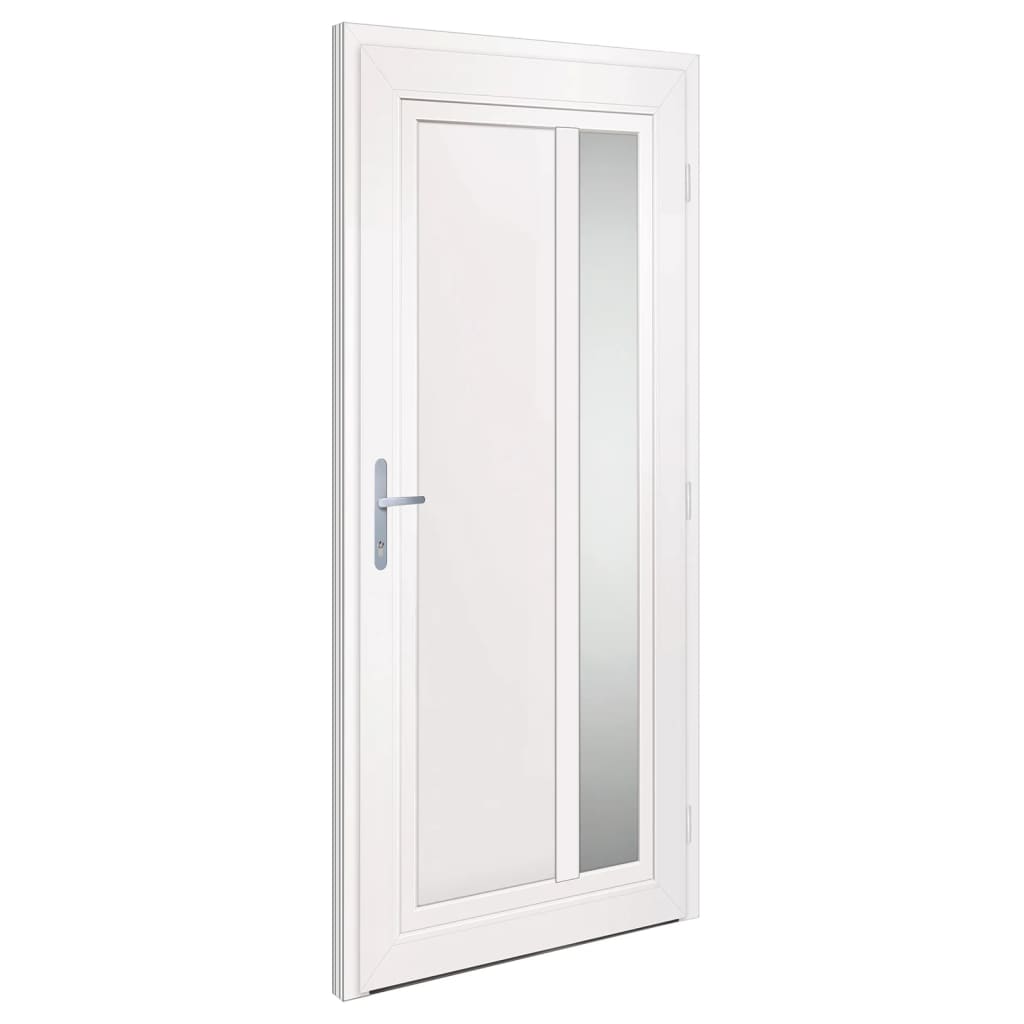 vidaXL Porte d'entrée Blanc 98x208 cm PVC