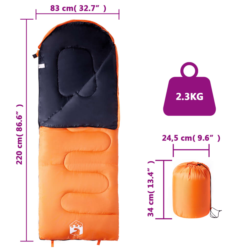 vidaXL Sac de couchage pour adultes camping 3-4 saisons