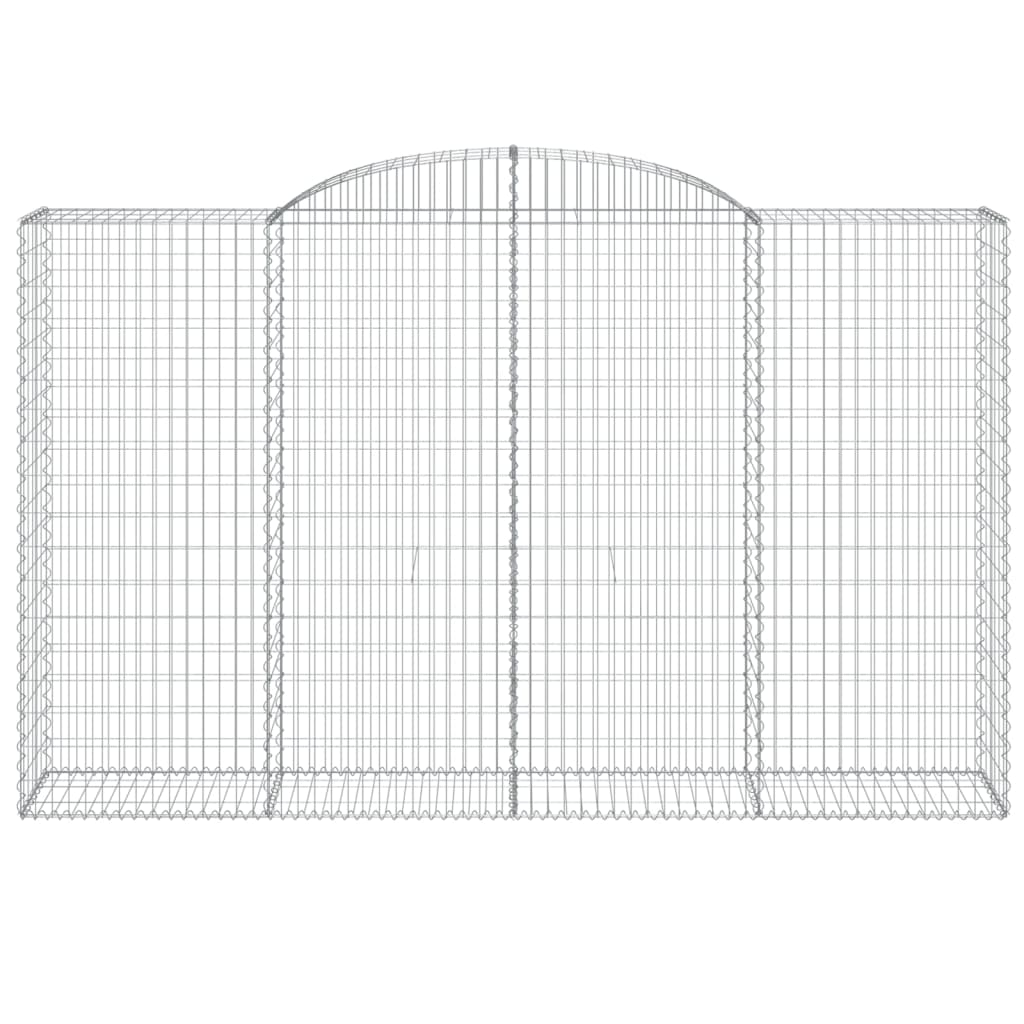 vidaXL Paniers à gabions arqués 13 pcs 300x50x180/200 cm fer galvanisé