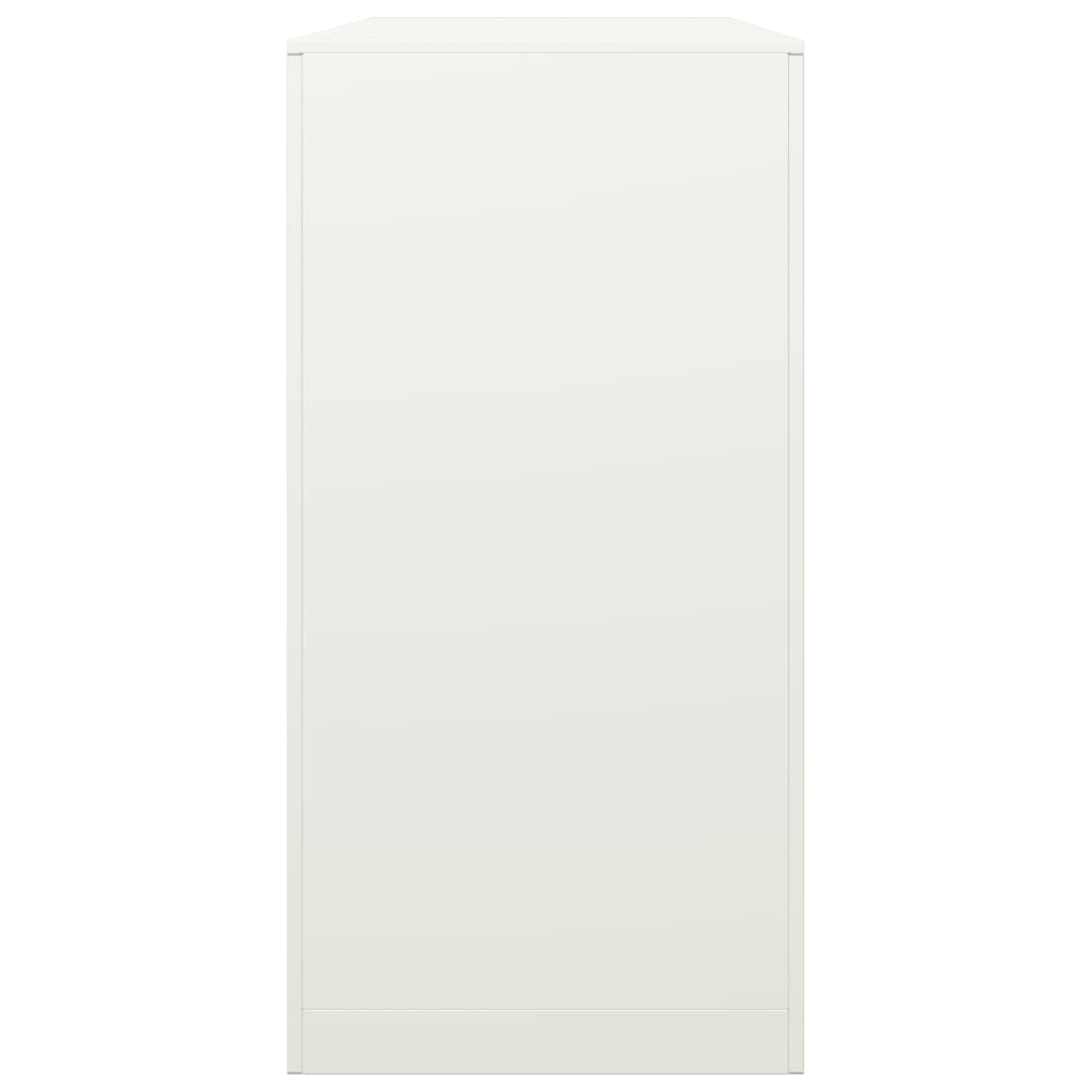 vidaXL Portant de bois de chauffage blanc 100x40x80 cm acier