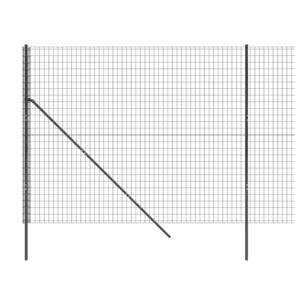 vidaXL Clôture en treillis métallique anthracite 2,2x25 m