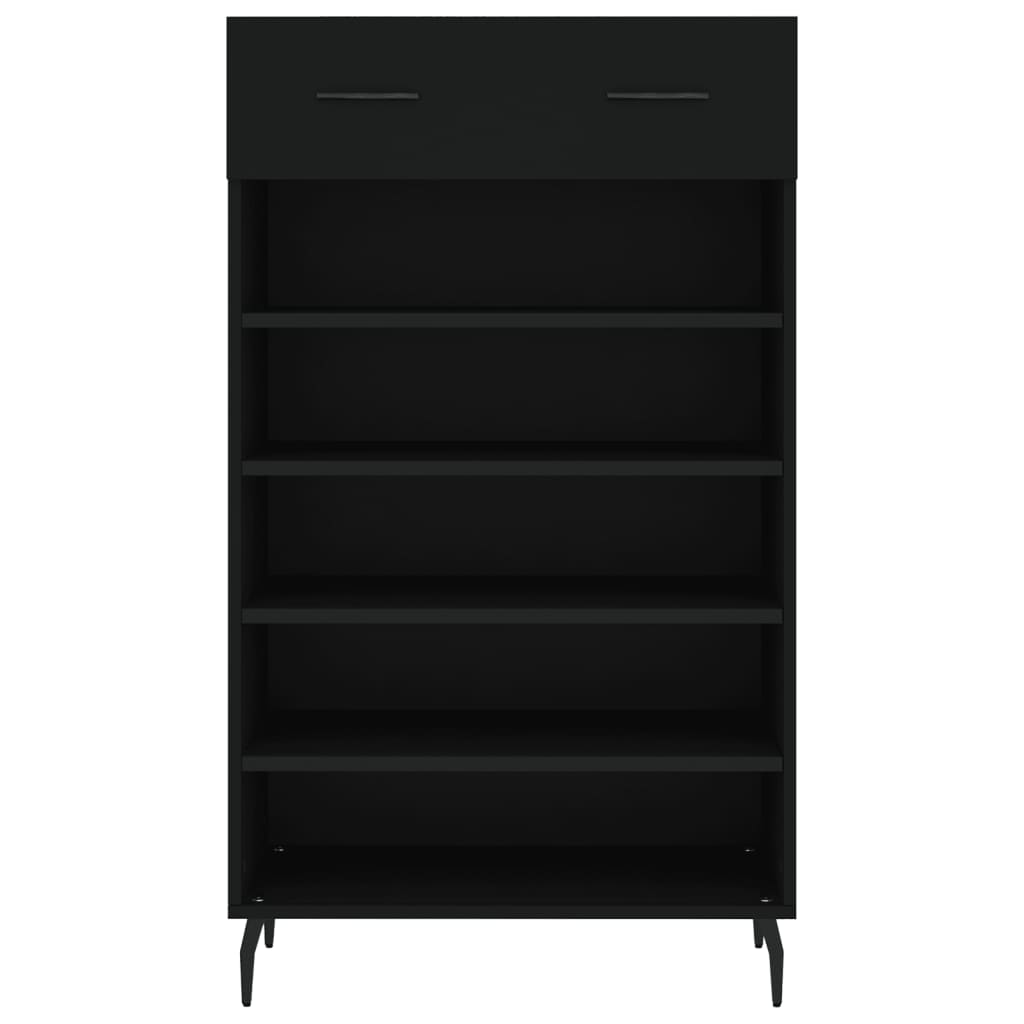 vidaXL Armoire à chaussures noir 60x35x105 cm bois d'ingénierie