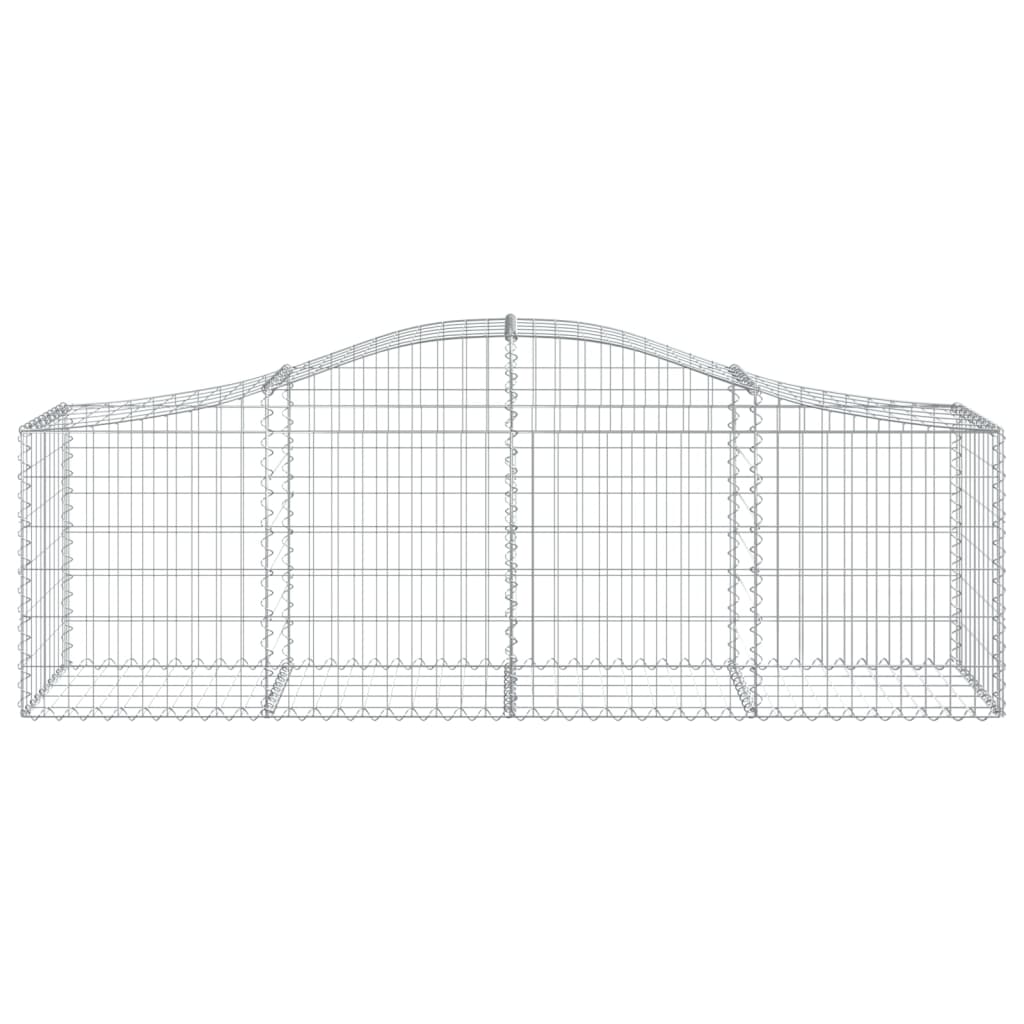 vidaXL Paniers à gabions arqués 7 pcs 200x50x60/80 cm Fer galvanisé