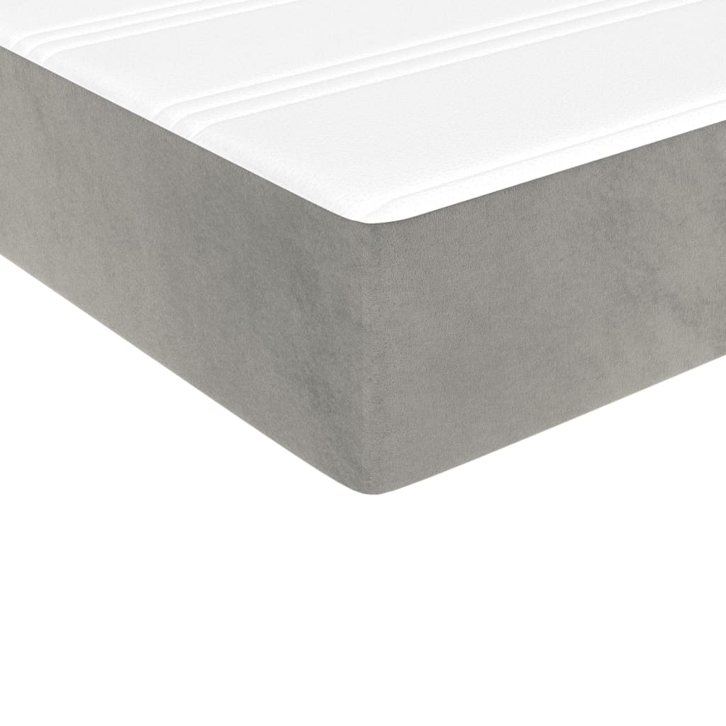 vidaXL Matelas de lit à ressorts ensachés Gris clair 80x200x20 cm