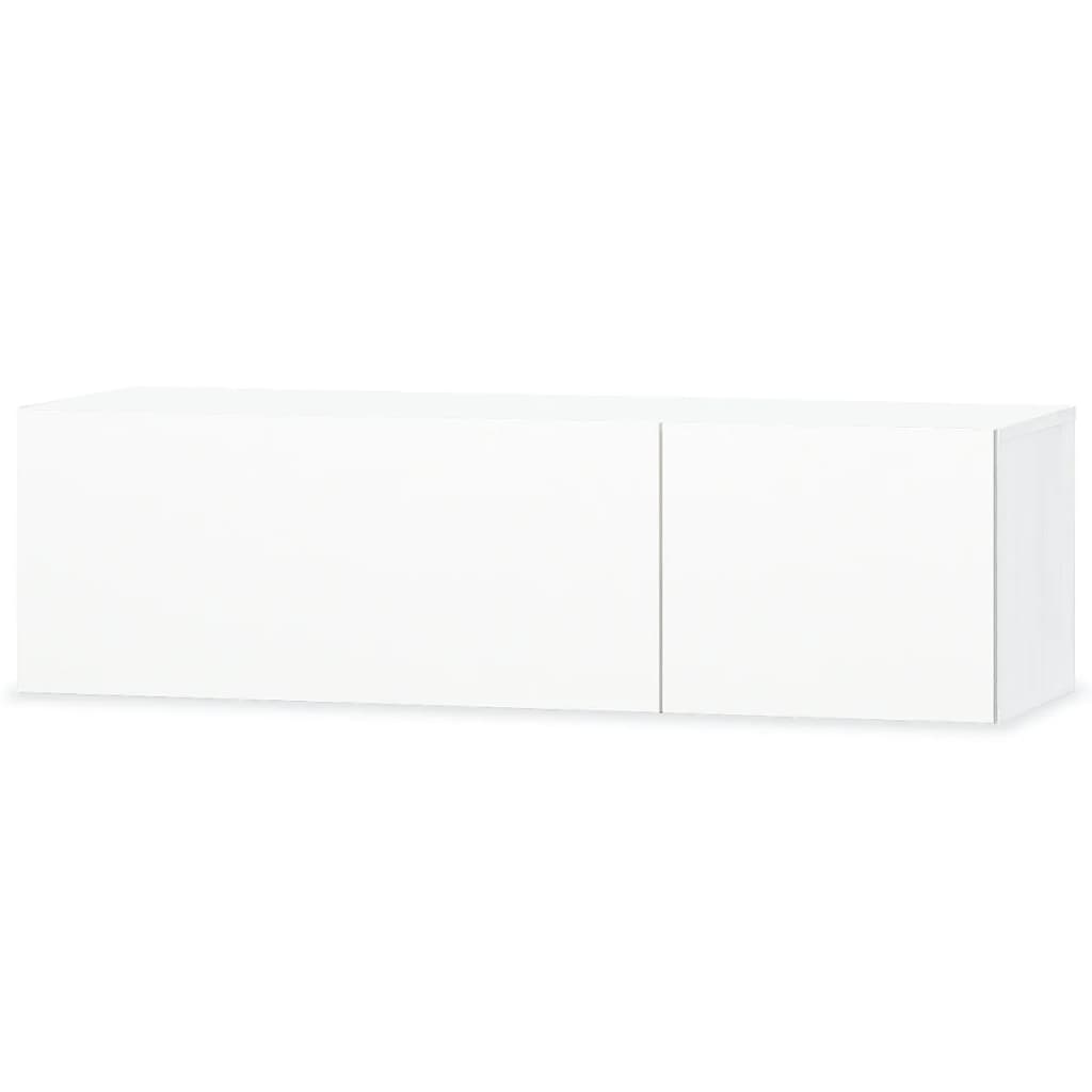 vidaXL Meubles TV 2 pcs bois d’ingénierie 120x40x34 cm Blanc brillant