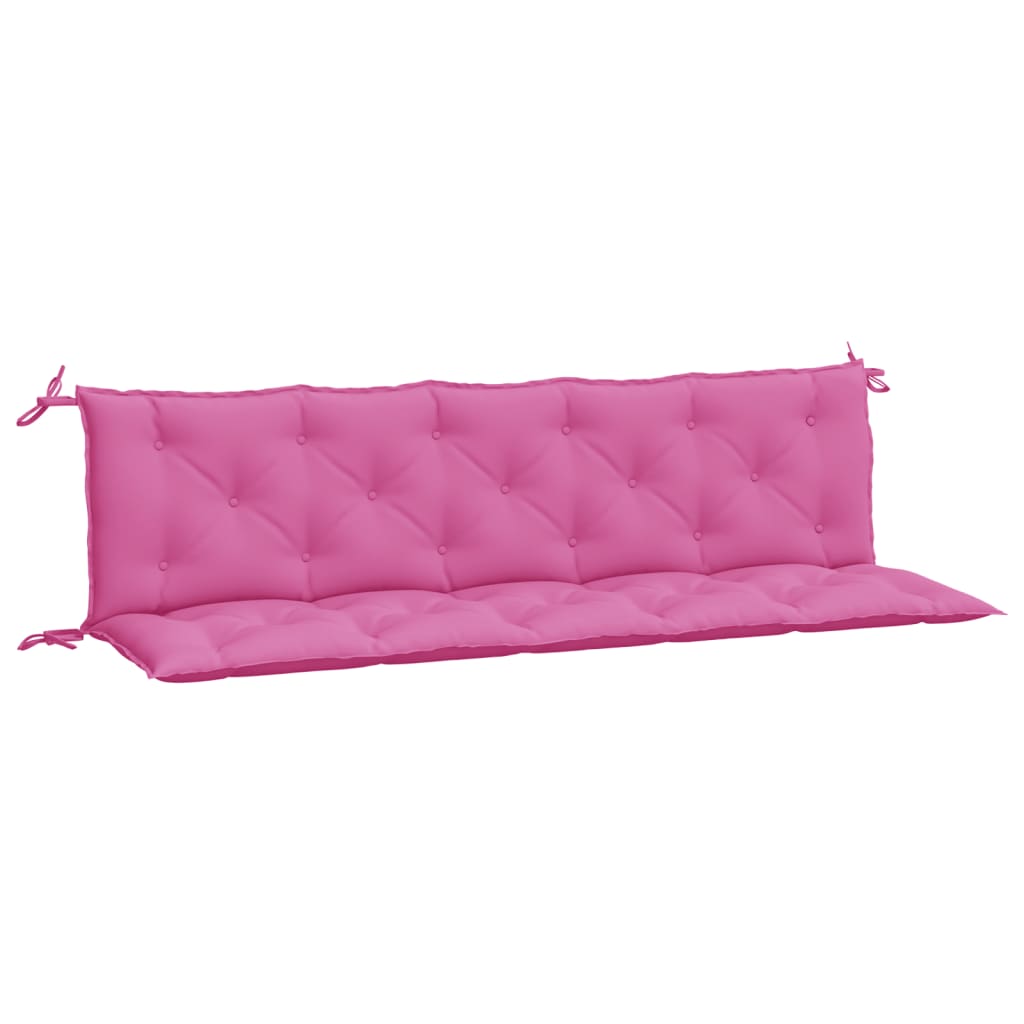 vidaXL Coussins de banc de jardin lot de 2 rose tissu Oxford