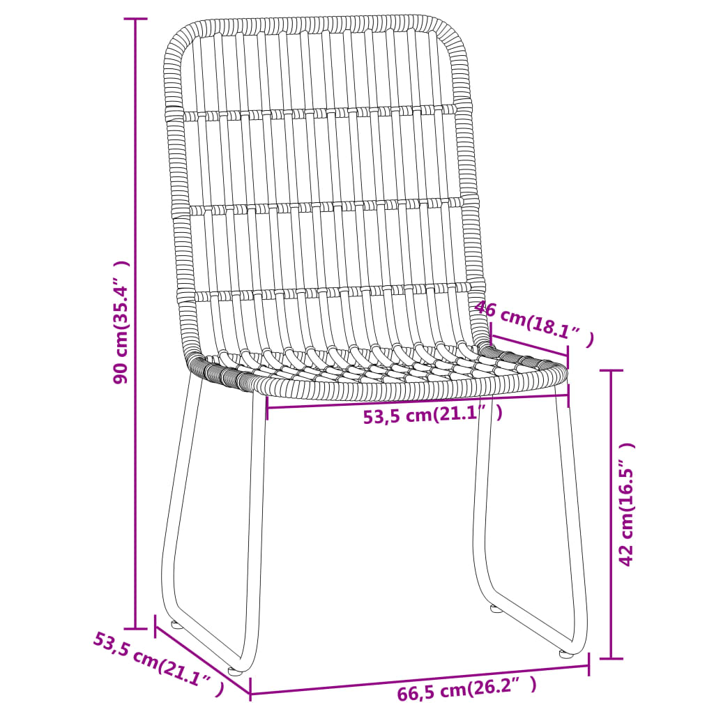 vidaXL Ensemble à manger de jardin 3 pcs Chêne