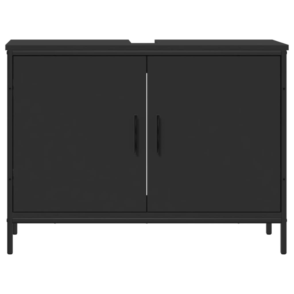 vidaXL Armoire lavabo de salle de bain noir 80x30x60 cm