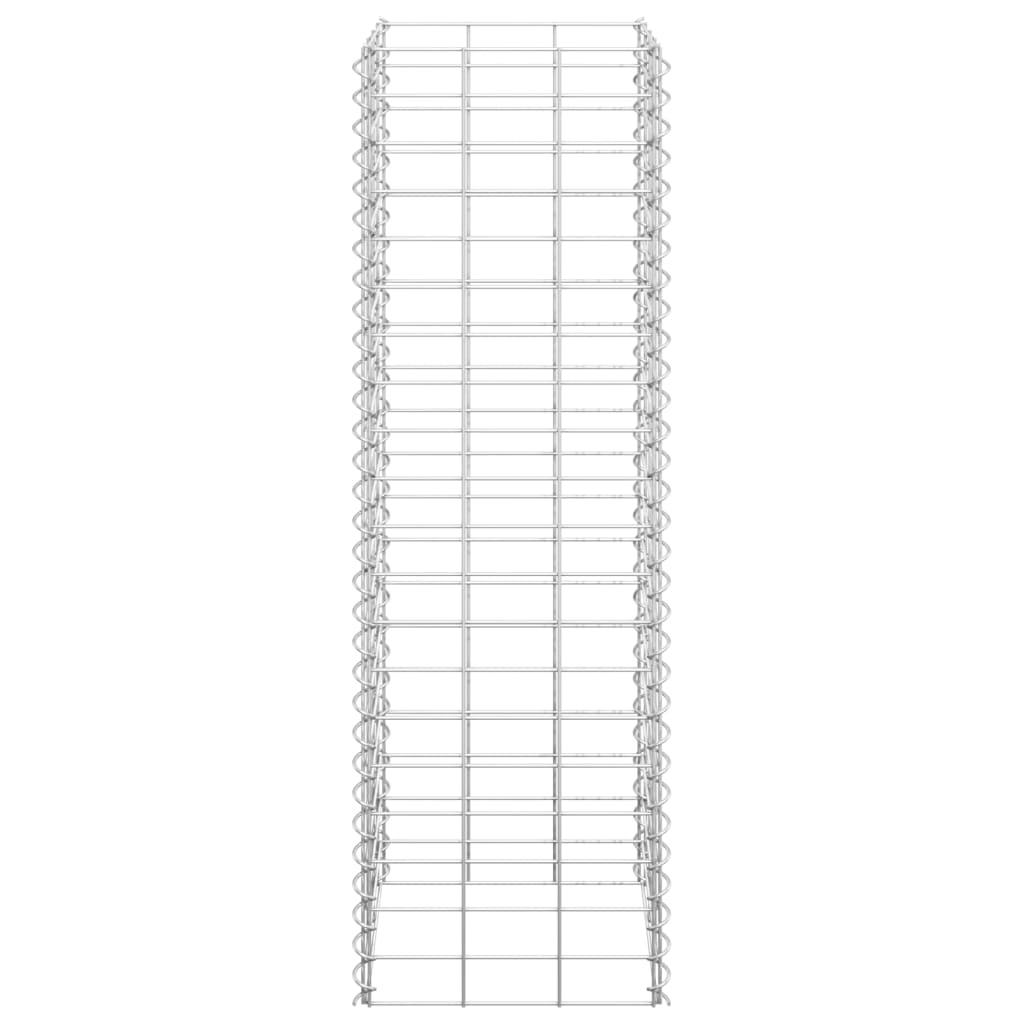 vidaXL Lits surélevés en gabion 3 pcs 30x30x100 cm Fer