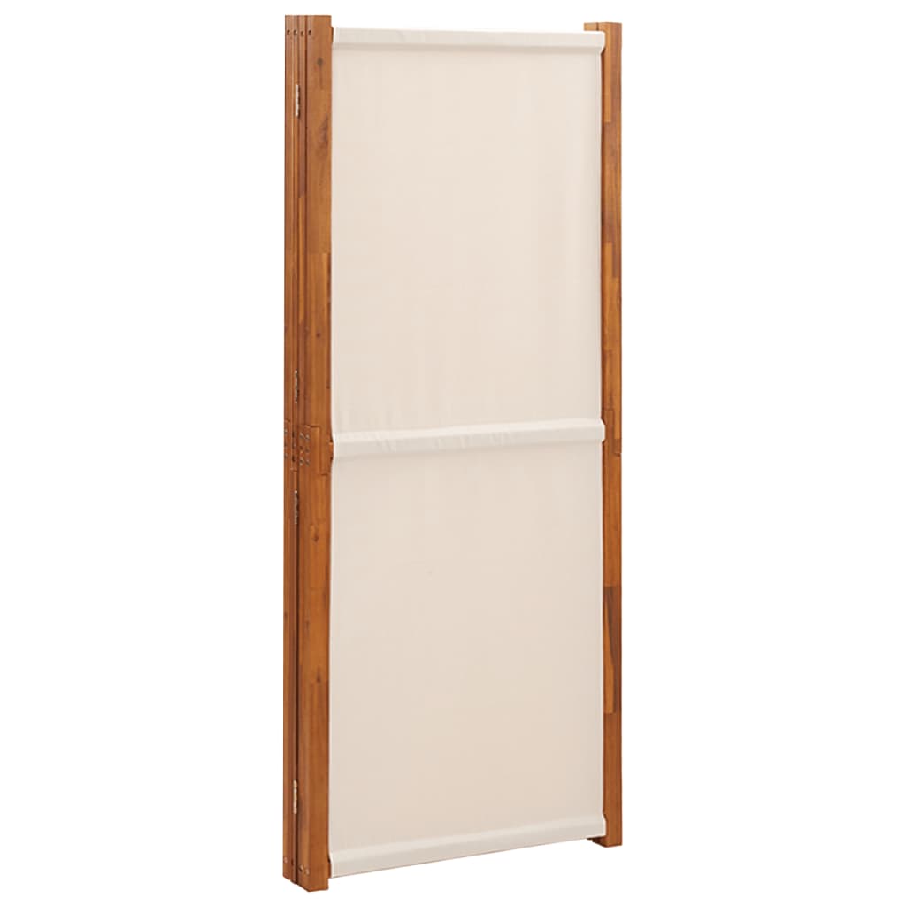 vidaXL Cloison de séparation 4 panneaux Blanc crème 280x180 cm