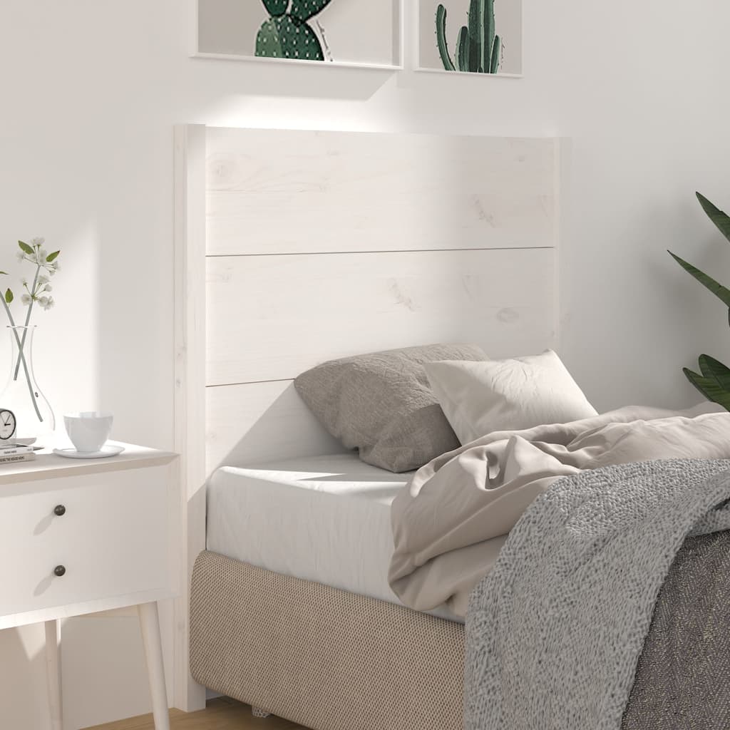 vidaXL Tête de lit Blanc 81x4x100 cm Bois massif de pin