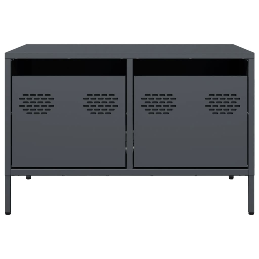 vidaXL Meuble TV anthracite 68x50x43,5 cm acier laminé à froid