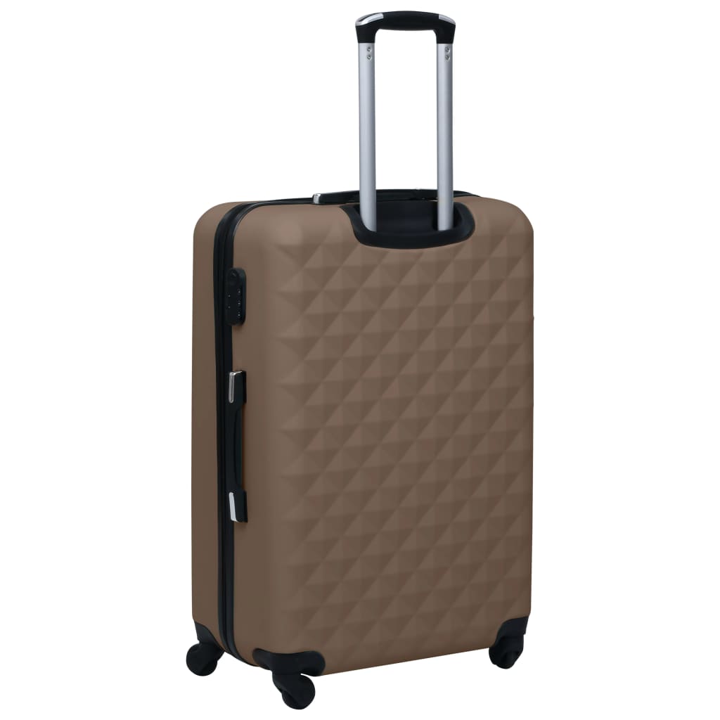 vidaXL Valise rigide Marron ABS