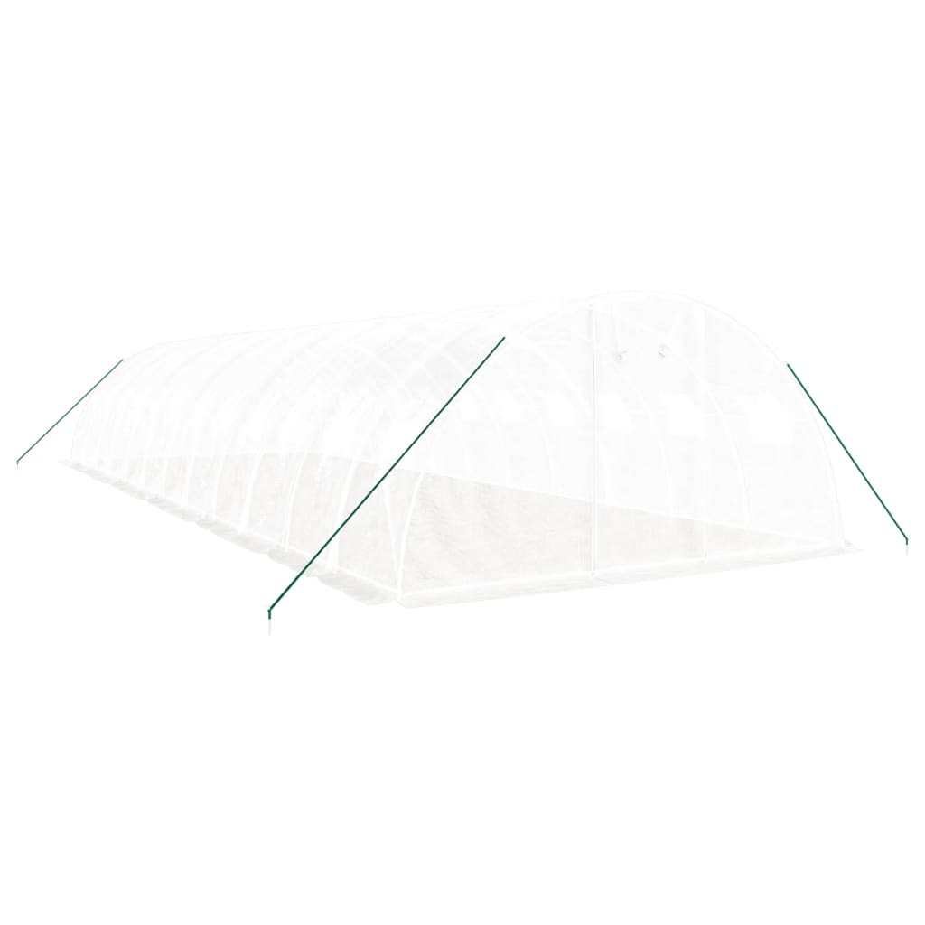 vidaXL Serre avec cadre en acier blanc 48 m² 12x4x2 m