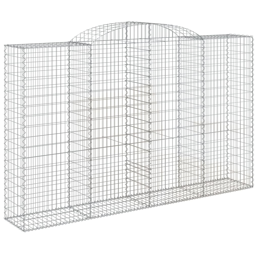 vidaXL Paniers à gabions arqués 12 pcs 300x50x180/200 cm fer galvanisé