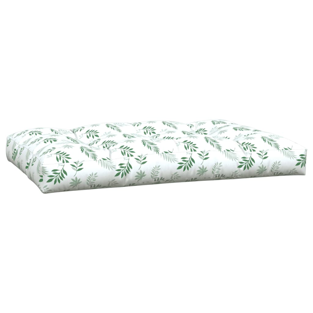 vidaXL Coussins de palette lot de 2 motif de feuilles tissu