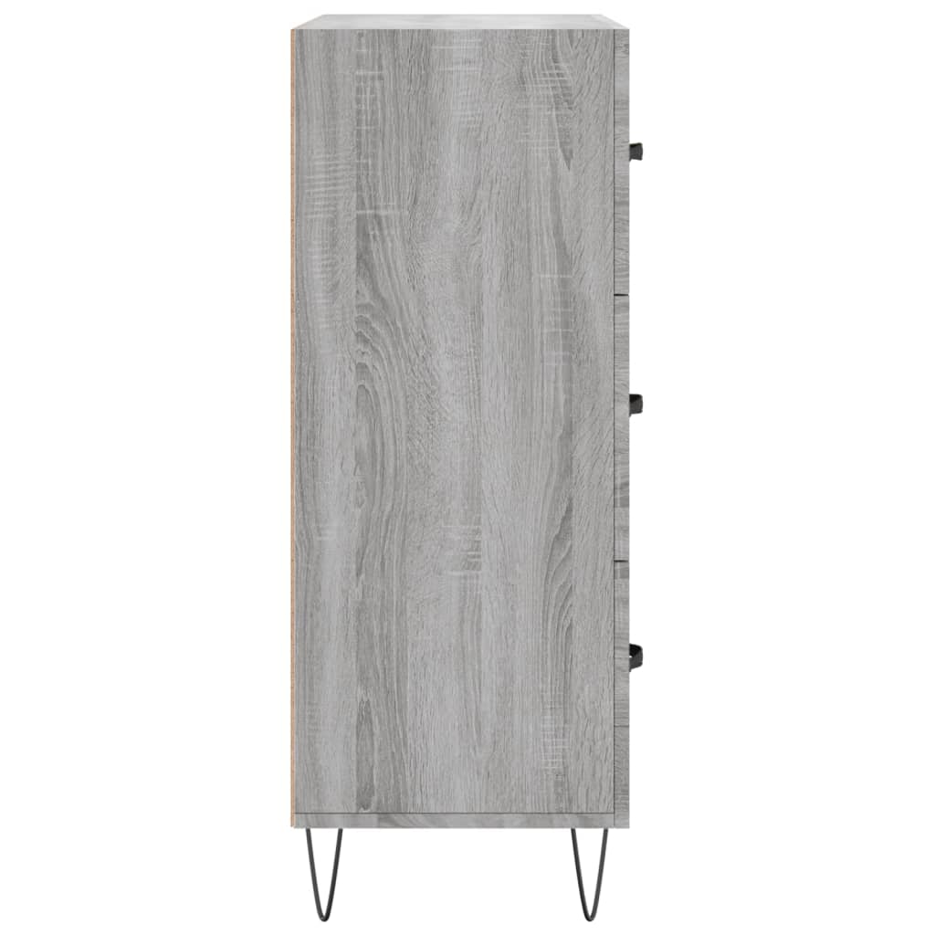 vidaXL Buffet sonoma gris 69,5x34x90 cm bois d'ingénierie