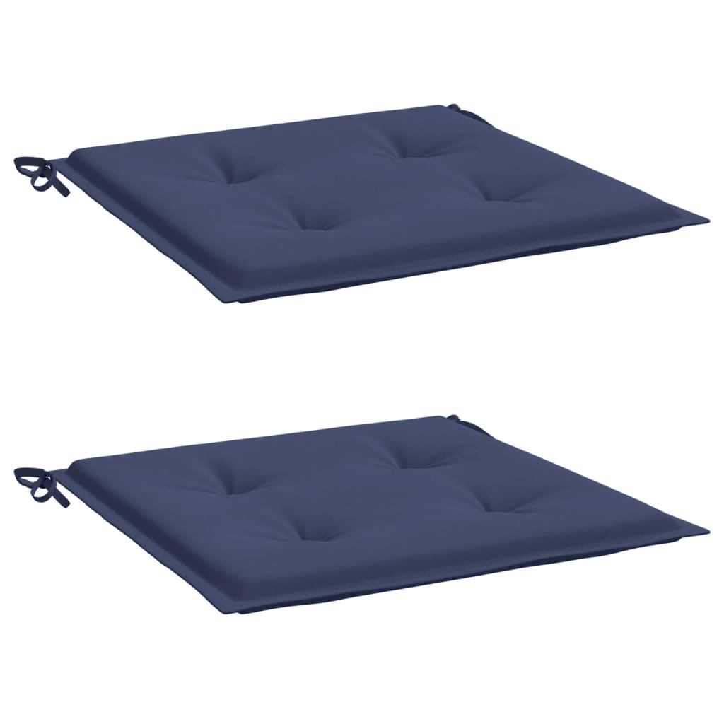 vidaXL Coussins de palette lot de 2 bleu marine 50x50x3 cm