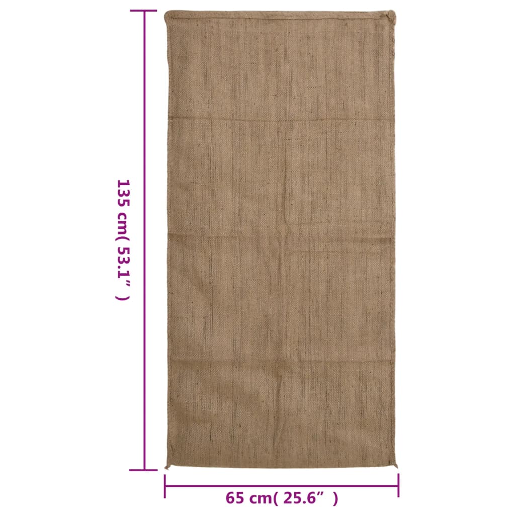 vidaXL Sacs en jute 5 pcs 65x135 cm 100 % jute 340 g/m²