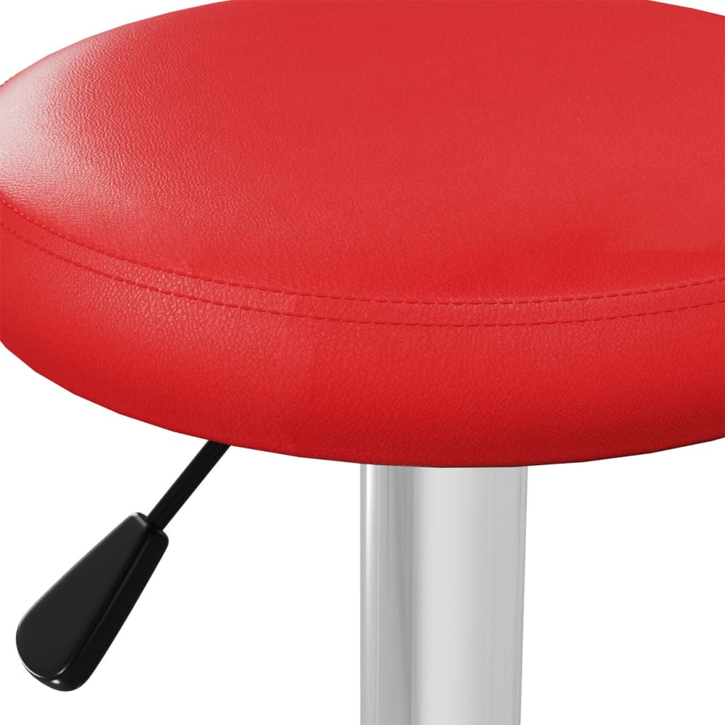 vidaXL Tabourets de bar lot de 2 rouge similicuir