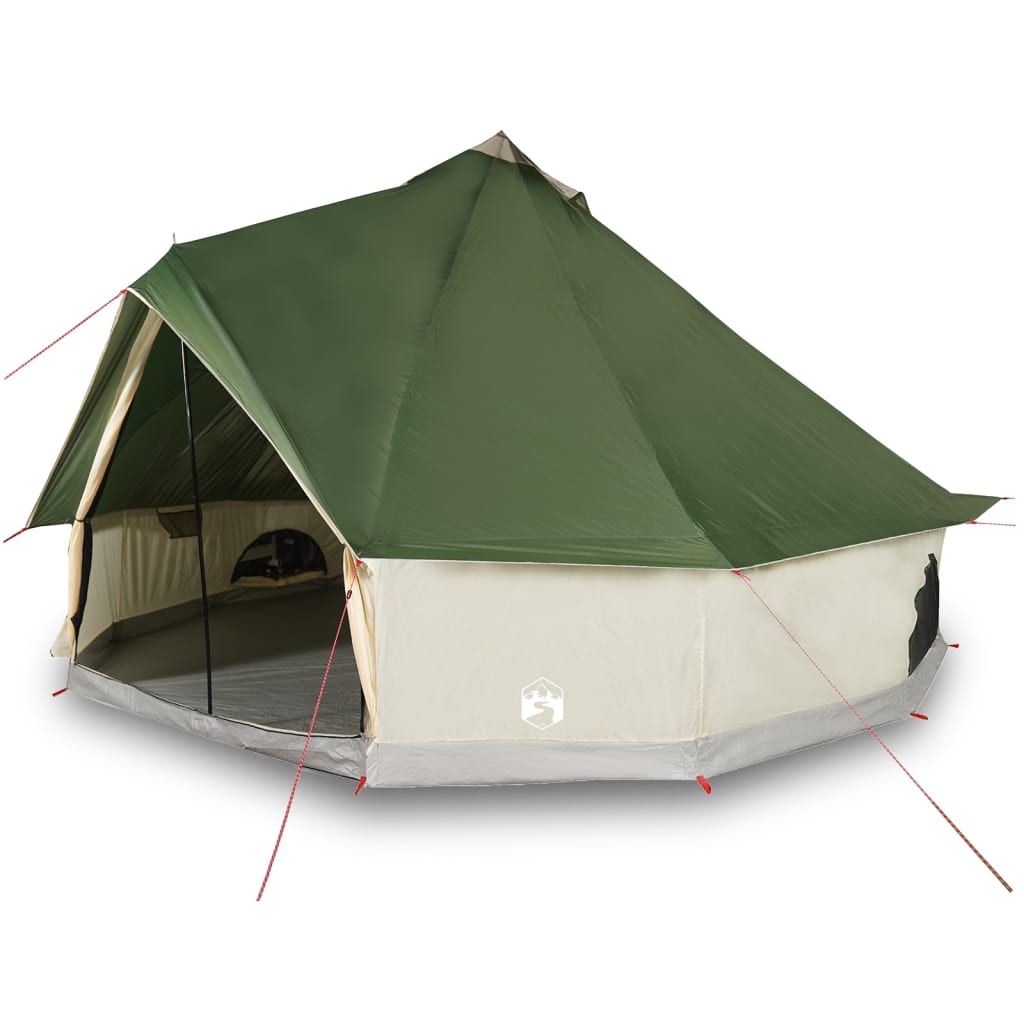 vidaXL Tente familiale tipi 8 personnes vert imperméable