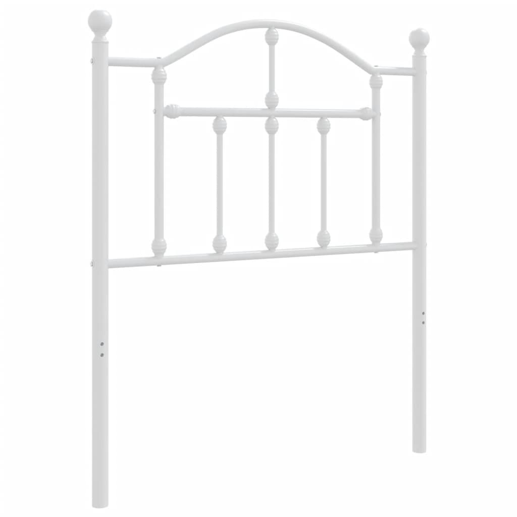 vidaXL Tête de lit métal blanc 75 cm