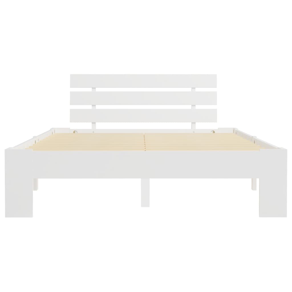 vidaXL Cadre de lit sans matelas blanc 140x200 cm bois de pin massif