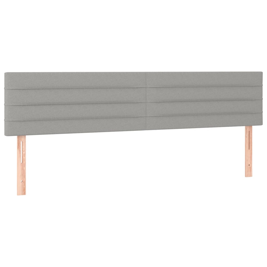 vidaXL Sommier à lattes de lit avec matelas Gris clair 160x200cm Tissu