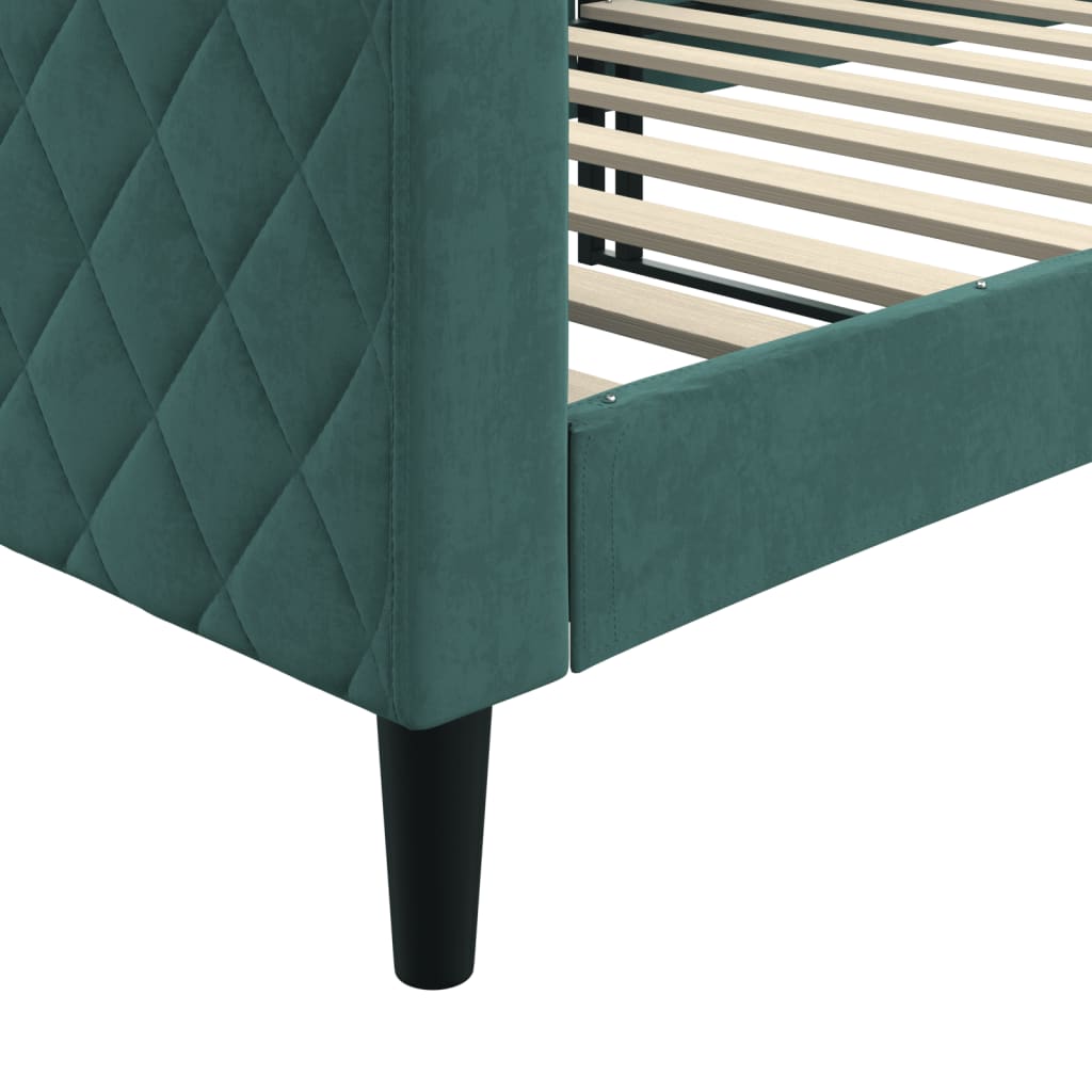 vidaXL Lit de repos vert foncé 90x200 cm velours