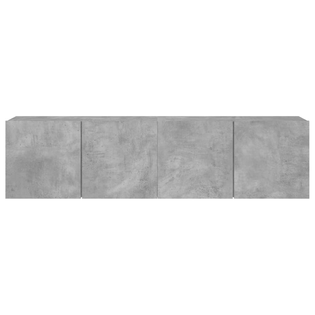 vidaXL Meubles TV muraux 2 pcs gris béton 80x30x41 cm