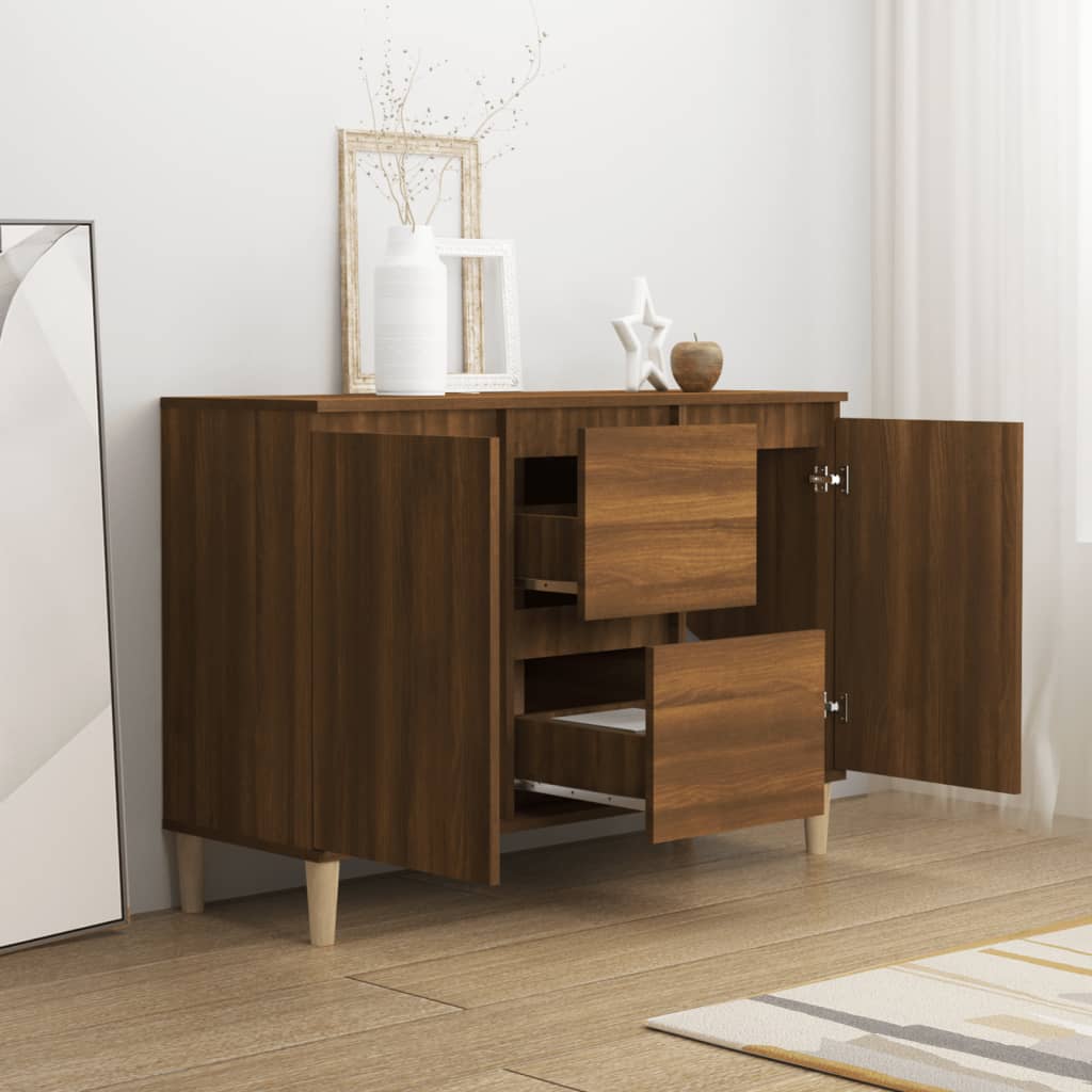 vidaXL Buffet Chêne marron 101x35x70 cm Bois d'ingénierie