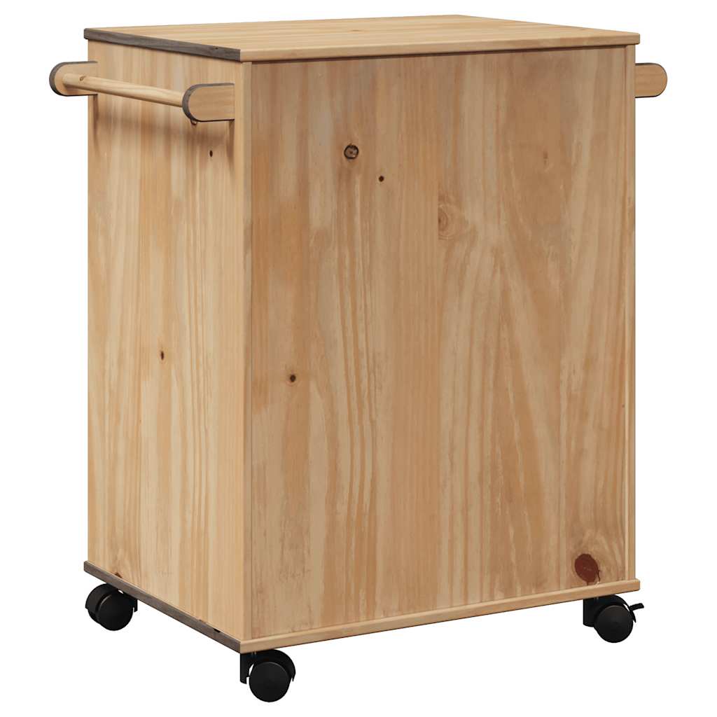 vidaXL Chariot de cuisine OTTA 59x45x80 cm bois massif de pin