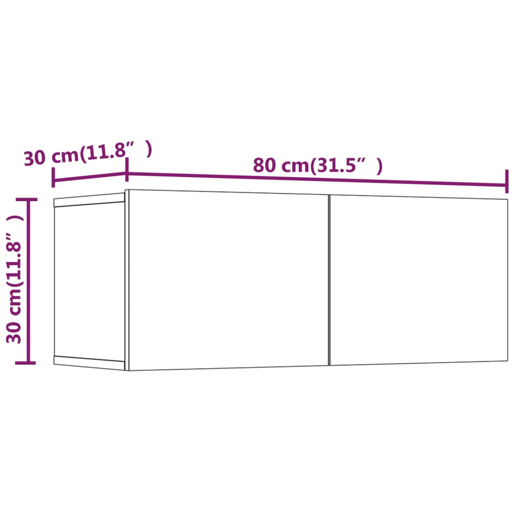 vidaXL Ensemble de meubles TV 4 pcs Noir Bois d'ingénierie