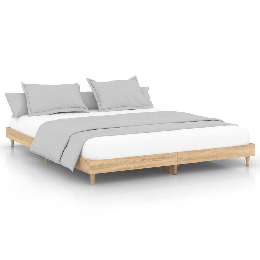 vidaXL Cadre de lit sans matelas chêne sonoma 140x200 cm