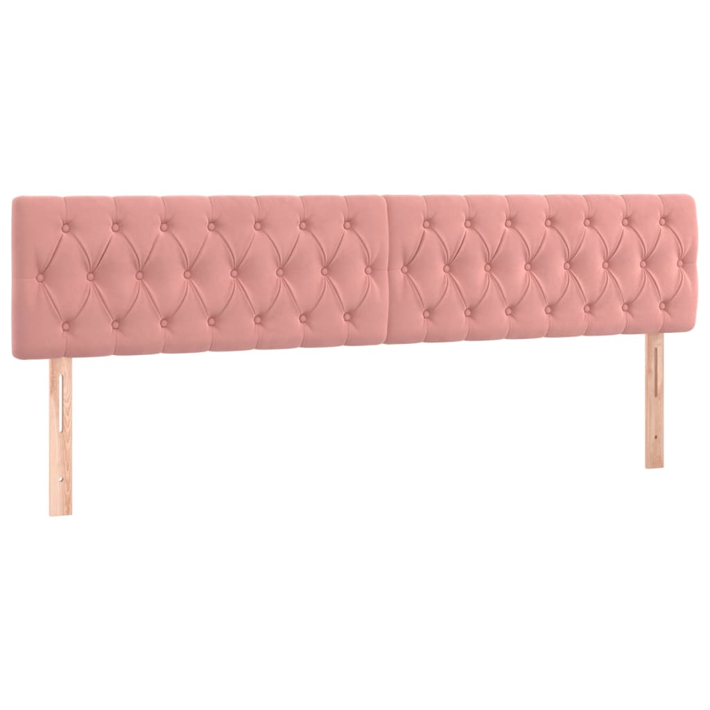 vidaXL Têtes de lit 2 pcs Rose 100x7x78/88 cm Velours